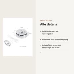 Intrekbare Kledinglijn - Dailygoods- Waslijndroger Roestvrij staal — thumbnail 3