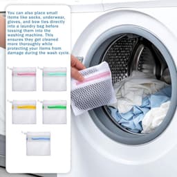 SnelShoppen - Set van 5 Non-Stick Waszakken - Handige Waszakken voor Wasmiddel Pods en Geurkorrels - Beschermende Waszakken voor de Wasmachine - Ideaa — thumbnail 2