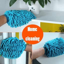 Car Wash Mitt, 4 Pcs, Dubbelzijdige Microfiber Wash Handschoenen, Microvezel Noodle Doeken voor Auto Reiniging & Huishouden Reiniging (Willekeurige Kleur) — thumbnail 5