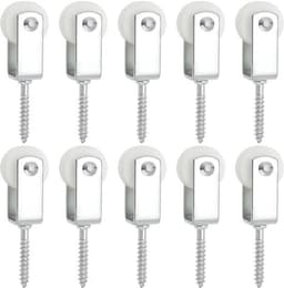 10 stuks 25mm Katrol Touw Nylon Hangende Katrollen Waslijn Katrollen voor Binnen Patios Balkons Daken Muurinstallaties 38x6mm — thumbnail 1