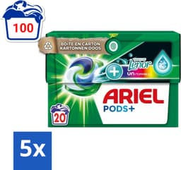 Ariel Original - Touch of Lenor Unstoppables - Wasmiddelcapsules - Pods+ - Gekleurde Was - 20 Wasbeurten - Bulkverpakking - 5 stuks — thumbnail 1