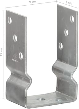 vidaXL - Grondankers - 6 - st - 14x6x15 - cm - gegalvaniseerd - staal - zilverkleurig — thumbnail 5