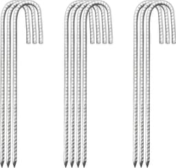 NTHProducts - Tuinpinnen - Grondankers - Zeer robuust - Zilver - Tentpinnen - Ideaal voor tenten, partytenten en schuren - 10 stuks — thumbnail 5
