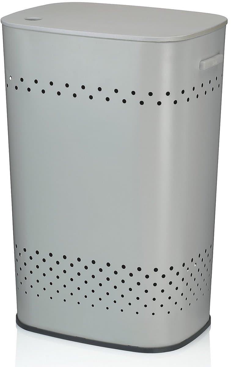 Wasmand, Met Zitdeksel, 60 L, RVS met Poedercoating, Grijs - Kela | Malaga — afbeelding 1