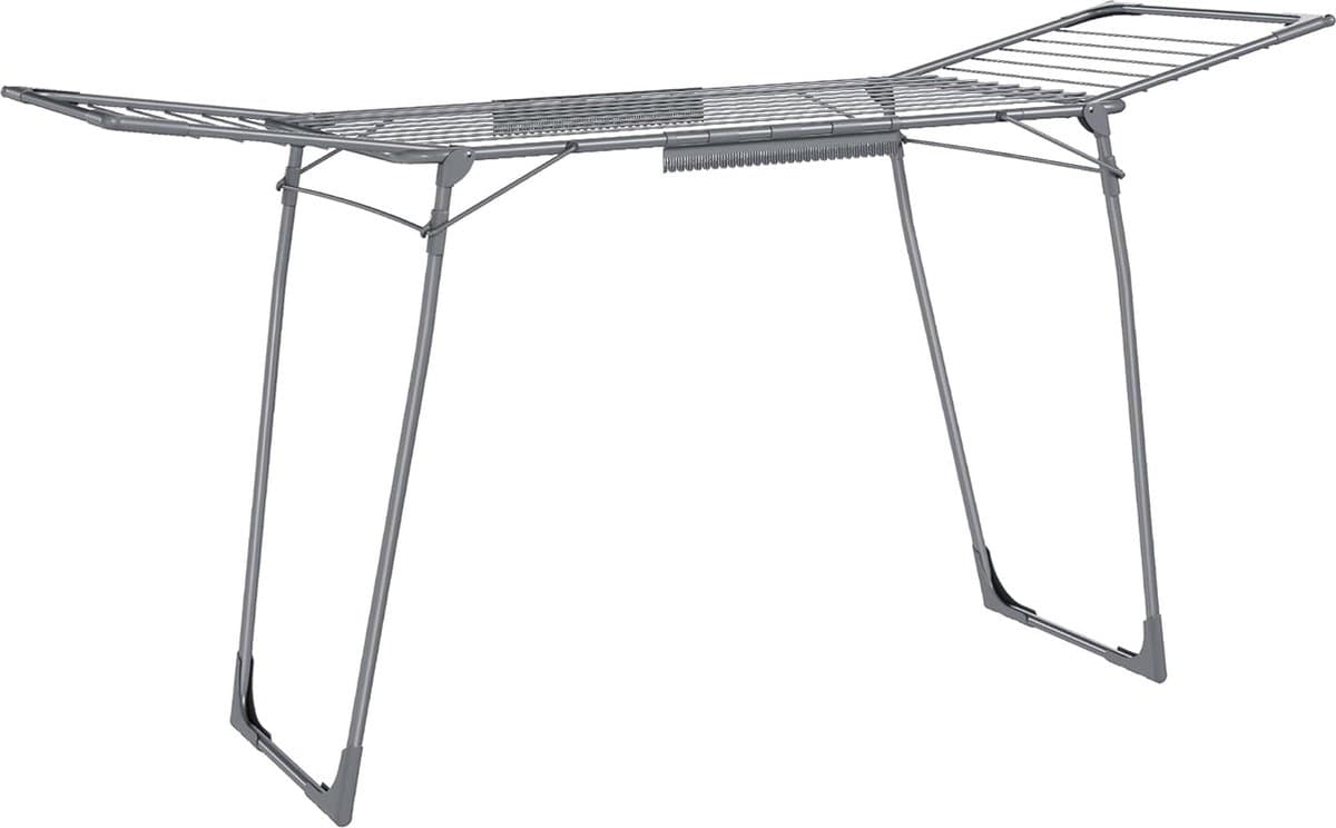 FurnStar Staand Droogrek - Wasrek Met Vleugels, Met Sokkenhouder - Droogrek Voor Wasgoed - Grijs - 56,5 x 173 x 96,5 cm — afbeelding 1