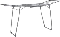 FurnStar Staand Droogrek - Wasrek Met Vleugels, Met Sokkenhouder - Droogrek Voor Wasgoed - Grijs - 56,5 x 173 x 96,5 cm — thumbnail 1