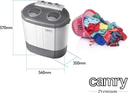 Wasmachine + centrifugeren - Camry CR 8052 - Mini wasmachine — thumbnail 4
