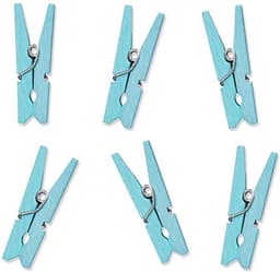 Finnacle - Mini knijpers blauw - 24x - Geboorte jongen - 2,5 cm - Voor het ophangen van kaartjes - Handige knijpertjes! — thumbnail 1