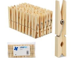 200x wasknijpers hout - houten knijpers - knutselen - ophangen van wasgoed — afbeelding 1
