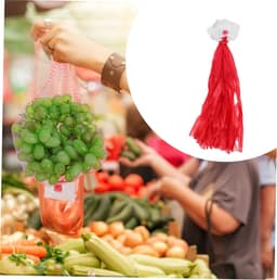 SOLUSTRE Reusable Mesh Bags for Vegetables Fruit Strong Breathable Mesh Bags with Label Suitable for Storage of Onions Potatoes Garlic — thumbnail 4