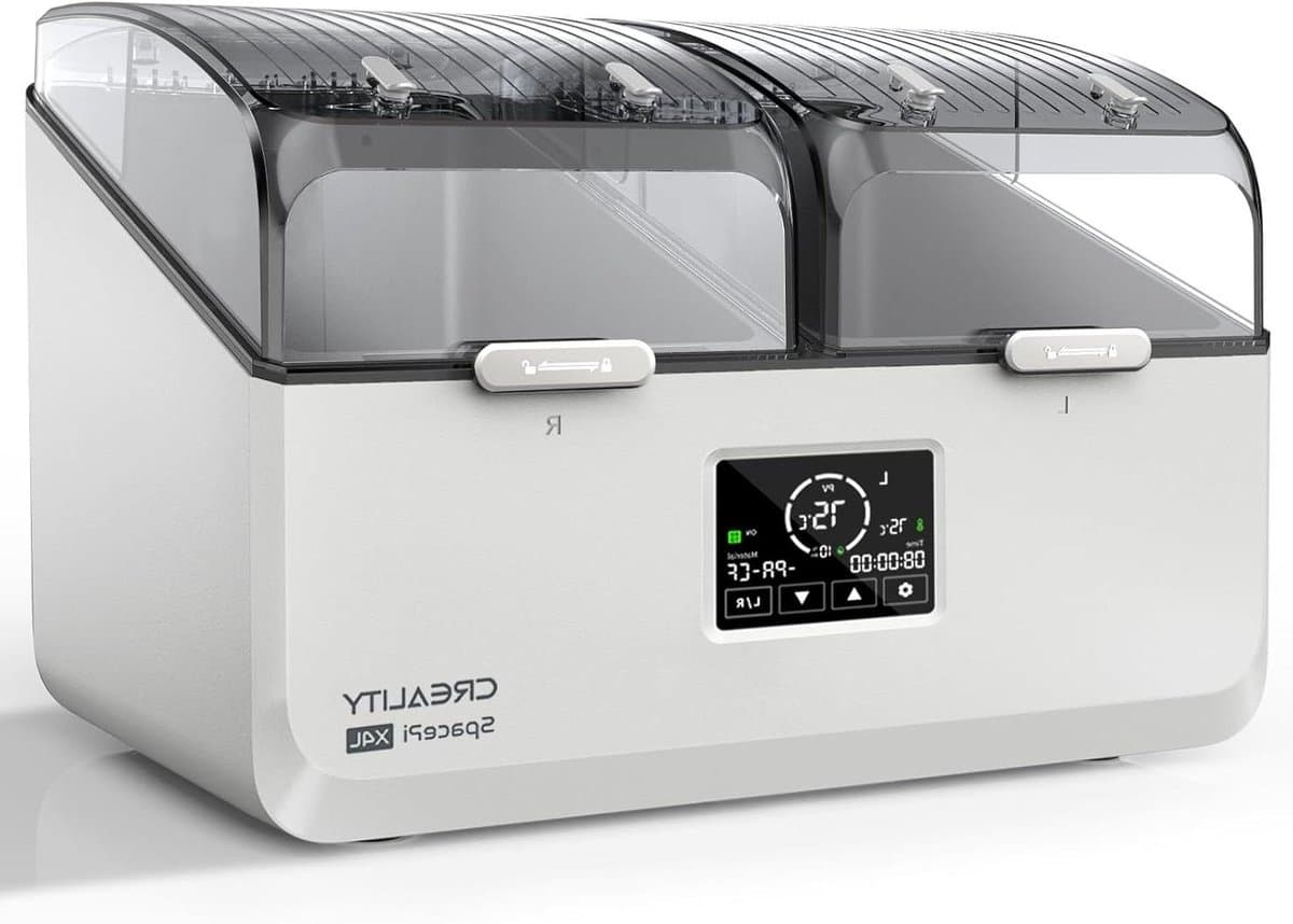 Filament Droger - Opslag Box - 3D Printen Verbeteren - Dubbele Onafhankelijke Verwarming - 4 Spoelen - Zwart — afbeelding 1