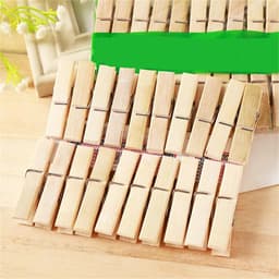 Houten wasknijpers - Kledingknijpers Hout - Kleding Drogen - Natuurlijk Hout Materiaal - 100 stuks - Houtkleuren — thumbnail 3