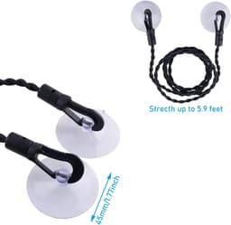 Draagbare Waslijn - Reis Waslijn - Kleding Drogen - Intrekbaar Elastisch - Tot 250cm - Zwart — thumbnail 3