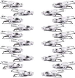Roestvrijstalen Wasknijpers, 20 Stuks, Duurzame Klemmen voor Kleding, Handdoeken en Voedselverpakking, Windbestendig en Sterk — thumbnail 1