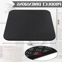 Dubbelzijdige antislip anti-vibratie mat voor wasmachine 60 x 60 cm - waterdichte vloerbescherming, onderlegger voor droger en koelkast, trillingsdemping en vloerbescherming — thumbnail 1