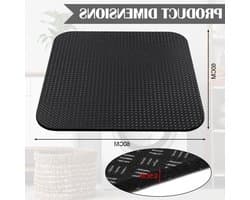 Dubbelzijdige antislip anti-vibratie mat voor wasmachine 60 x 60 cm - waterdichte vloerbescherming, onderlegger voor droger en koelkast, trillingsdemping en vloerbescherming