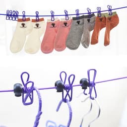Draagbare Waslijn - Reis Waslijn - Kleding Drogen - Antislip Clips - 3.6 Meter - Roze — thumbnail 4
