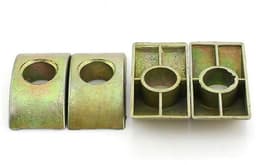 Dailygoods- Half Moon Washer 12 Stuks - Halve Maan Spacer - Meubel Connector - Gatdiameter 8mm - Bronzen Toon - Legering - Meubelmoer — thumbnail 2