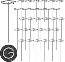 Grondankers G-vorm - Tuinhaken Worteldoek - Tuin Vastzetten - Groter Klemoppervlak - 30 stuks 152mm - Zilverkleurig — thumbnail 1