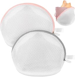 Dailygoods- Wasnet - 2 Stuks - Herbruikbare Waszak - Waszakken voor Ondergoed - Waszak voor BH's - Polyester - Roze — thumbnail 1