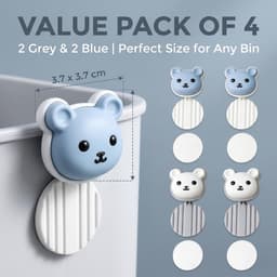 Vuilniszak klemmen - Afvalzak houders - Keuken organiseren - Stevige grip voorkomt lekken - 4 stuks - Grijs en blauw — thumbnail 4