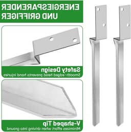 Set van 4 Grondankers voor Swing en Tuin, 50 cm, Gegalvaniseerd Staal, Stabiliteit voor Speeltuin en Rozenboog — thumbnail 4