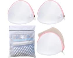 4-delige wasmachine net met rits voor bh's, blouses, ondergoed, sokken en babykleding