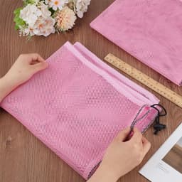 Dailygoods - 2 Stuks Mesh Waszakken met Trekkoord 62x49 cm — thumbnail 4