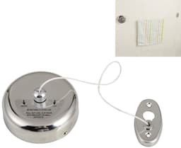 Dailygoods- Waslijn Uittrekbaar 2,8 m - Nylon Draad - 304 Roestvrij Staal - Geschikt voor Badkamer/Balkon - Eenvoudig te Installeren - 3 kg Draagkracht - Waslijnhouder — thumbnail 1