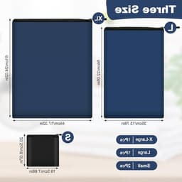 Dailygoods - 4 stuks waszakken, opvouwbare reistas voor vuile kleding, herbruikbare en waterdichte natte tassen met ritsen voor zwemmen, yoga, training, reizen familievakantie (blauw en zwart) — thumbnail 5