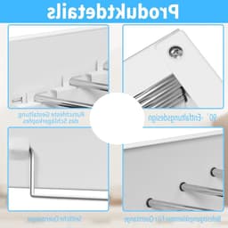 Dailygoods- Wasdroger Wandgemonteerd - Inklapbaar Droogrek - 100 cm Lange Staven - 6 Ophanglijnen - Ruimtebesparend - Robuust Roestvrij Staal — thumbnail 3