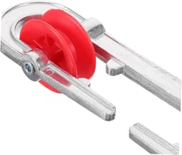 Kledinglijn Separator - Waslijn Verdeler - Ruimte Besparen - Verstelbaar Pulley Systeem - 2 Stuks - Rood — thumbnail 5