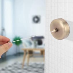 Intrekbare Waslijn - Telescopische Waslijn - Kleding Drogen - Roestvrij Staal - 1 Meter - Antiek Messing — thumbnail 3