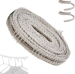 Winddichte Waslijn - Reis Droogrek - Buiten Kleding Drogen - Anti-Slip Ontwerp - 500 cm Lengte - Grijs — thumbnail 1