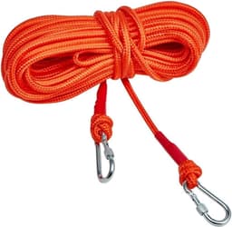 Waslijn Uitschuifbaar - Draadwaslijn Draagbaar - Kleding Drogen - Winddicht Antislip - 1000 cm - Oranje — thumbnail 1