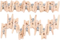 Houten Wasknijpers - Mini Knijpers - Huisdecoratie Maken - Gemaakt van Populierenhout - 100 stuks - Natuurlijk — thumbnail 3