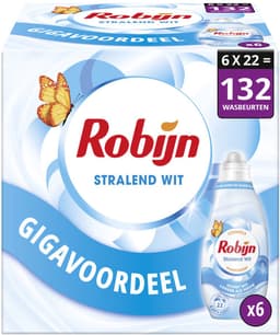 Robijn Klein & Krachtig Classics Vloeibaar Wasmiddel - Stralend Wit - met natuurlijk witserum en 81% biologisch afbreekbare ingrediënten* - 8 x 22 wasbeurten — thumbnail 1