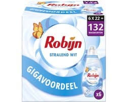 Robijn Klein & Krachtig Classics Vloeibaar Wasmiddel - Stralend Wit - met natuurlijk witserum en 81% biologisch afbreekbare ingrediënten* - 8 x 22 wasbeurten
