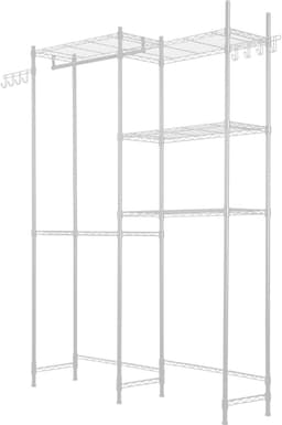 VEVOR Opbergrek boven wasmachine/droger, dubbele rij, 5 lagen, wit — thumbnail 1