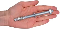 Wigankers M10 - Metalen pluggen - Stevig bevestigen - Verzinkt staal - 130 mm lengte - Zilverkleurig — thumbnail 4