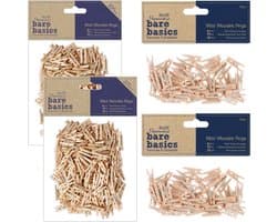 Houten Mini Haringen - Kleine Knijpers - Knutselen Decoratie - Natuurlijk Hout - 500 Stuks - Bruin — afbeelding 1