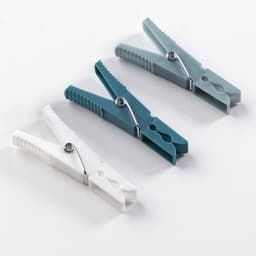 Hoge kwaliteit knijpers - niet zichtbaar op kleding, 9 x 1 x 1 cm, wit/grijs/blauw — thumbnail 4