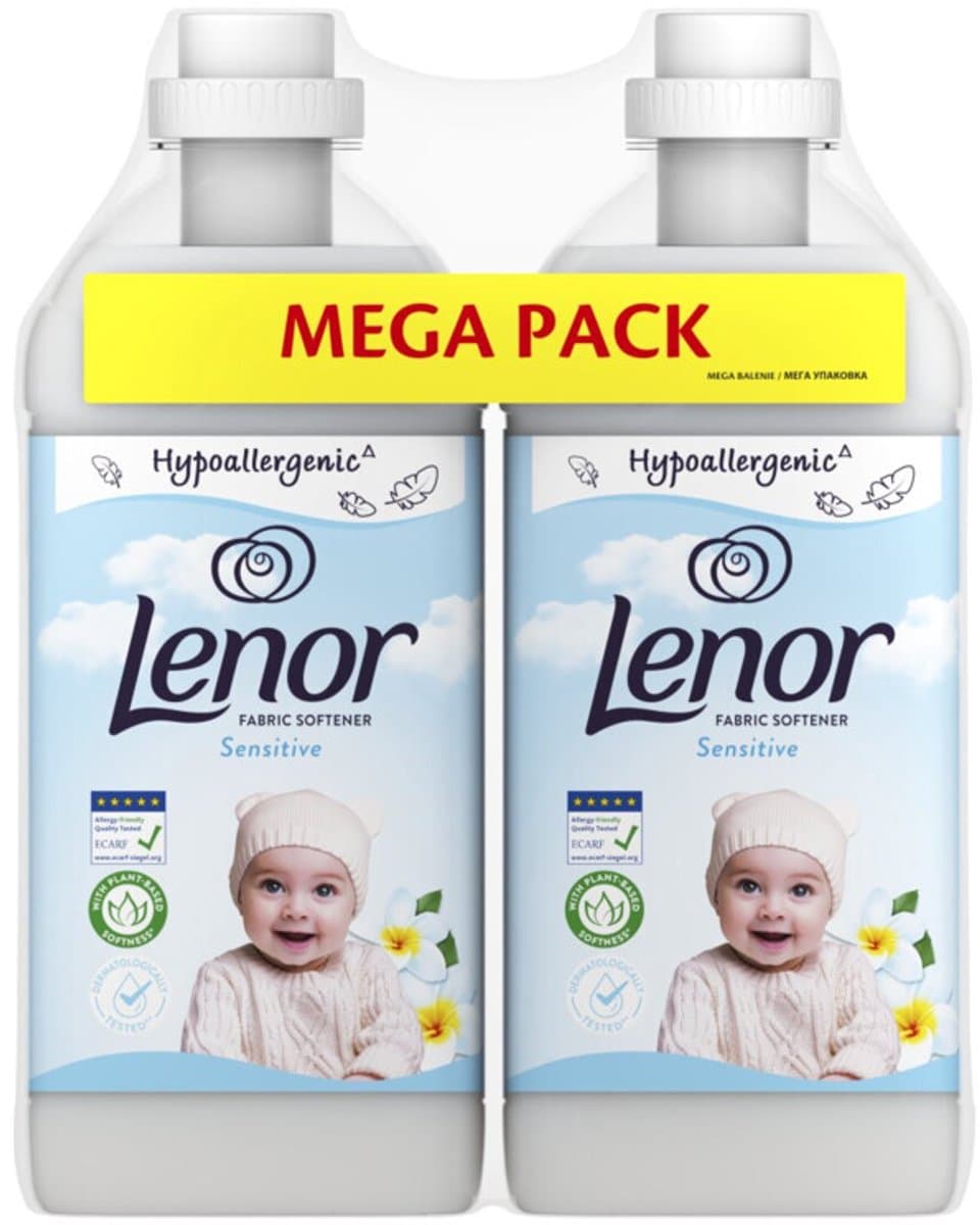 Lenor Wasverzachter Sensitive 2x49 wasbeurten - 2x1.23 liter — afbeelding 1