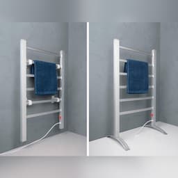 VH Supplies®Elektrisch Droogrek - Verwarmd Droogrek - Wasrek - 6 Stangen - 90 x 35 x 53 cm — thumbnail 3