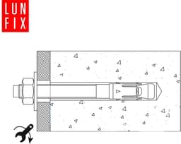 Gegalvaniseerd Betonanker met Moer en Sluitring voor Bevestiging — thumbnail 5