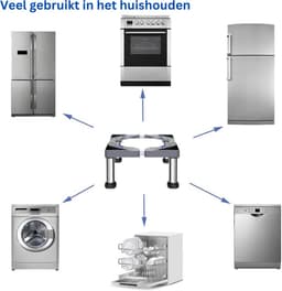 NBAP® Wasmachine Verhoger - Ombouw - Kast - Grijs en Zilver — thumbnail 2