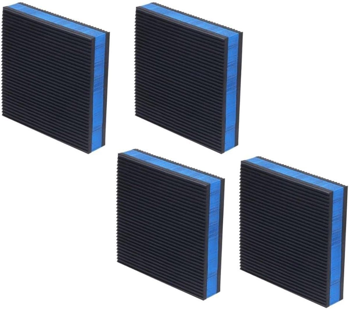 Rubber EVA trillingsdempers Set van 4 trillingsmatten voor wasmachine, airconditioning, warmtepomp, geluidsvermindering, antislippads, 100 x 100 x 22, 3 mm, geschikt voor binnen- en buitengebruik — afbeelding 1