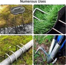 Allecto plus - Grondankers van staal voor tuin en camping, 50 stuks anti-roest bevestigingsankers met haringtrekker. — thumbnail 5