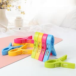 Allecto Plus - Grote Wasnijpers Set van 12 stuks in 4 kleuren - Winddichte Klemmen voor Kleding en Handdoeken - 12 cm Lengte — thumbnail 4