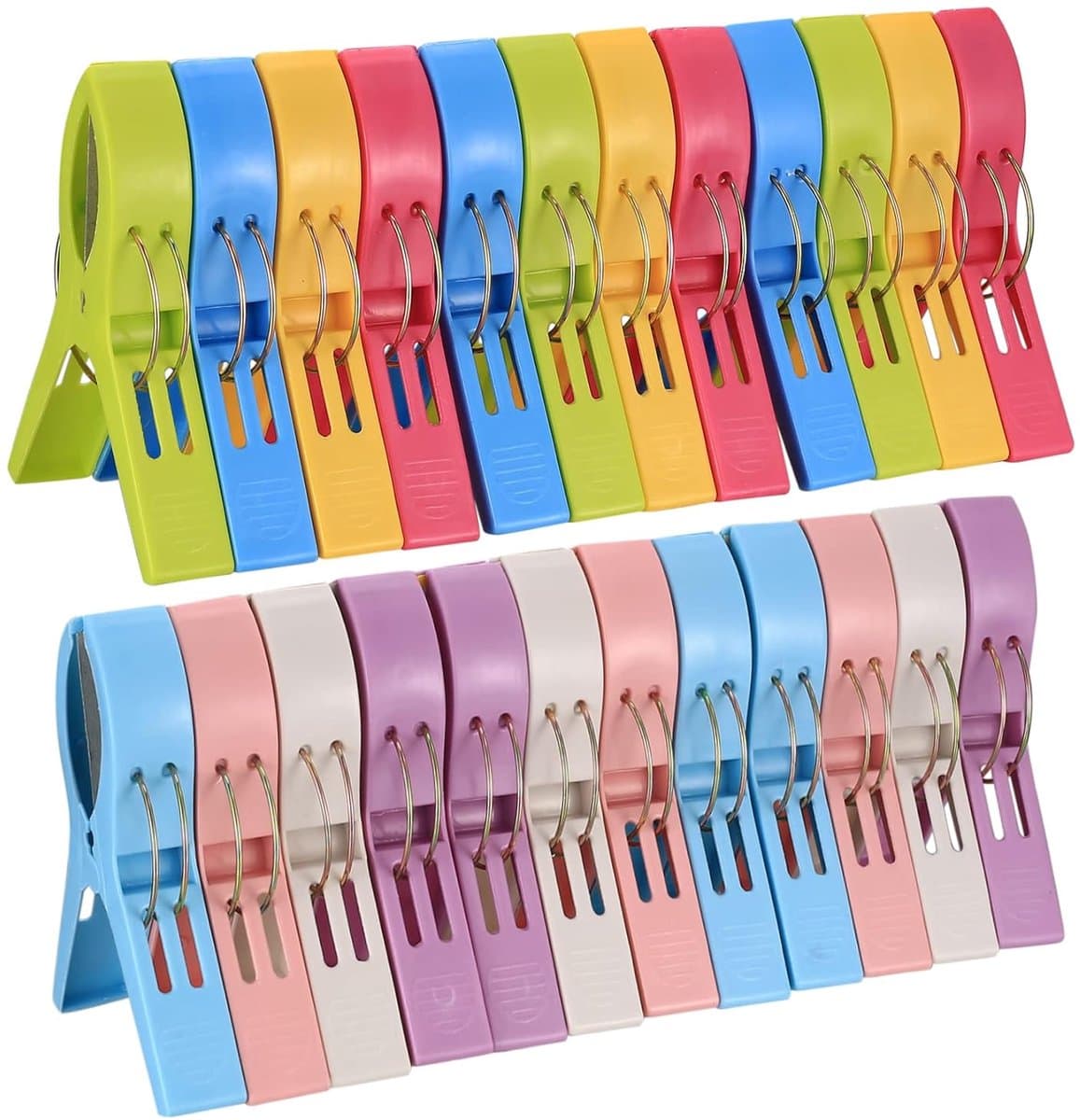 Grote wasknijpers - sterke grip - set van 24 - kleurrijk - duurzaam — afbeelding 1